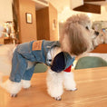 Load image into Gallery viewer, Denim Pet Dog Clothes Jumpsuits - The Pet Spot
