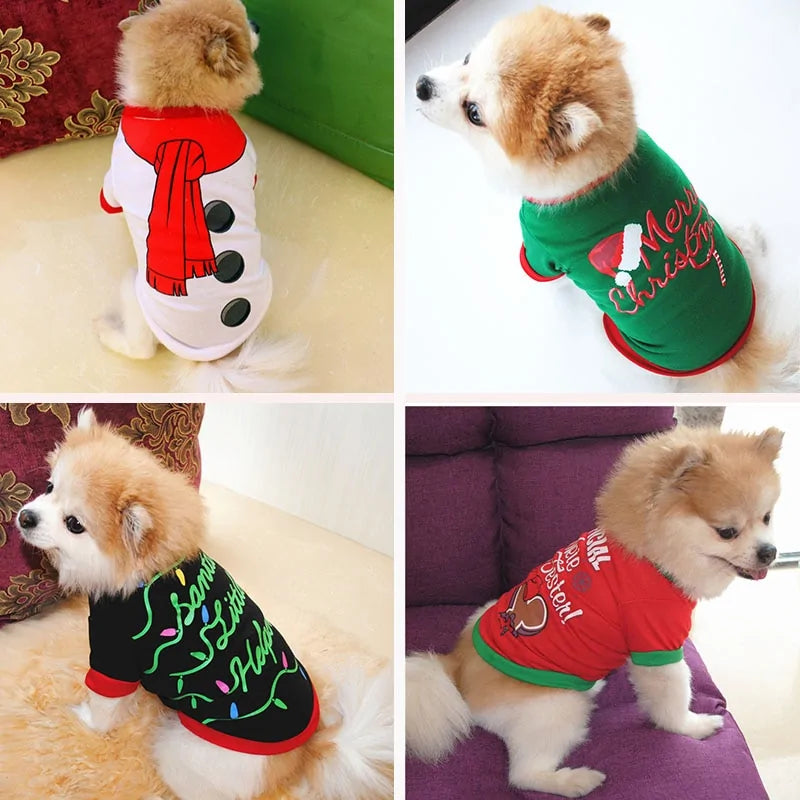 Cotton Christmas Pet Clothes - The Pet Spot