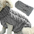 Load image into Gallery viewer, Winter pet Clothes Twist Dog cat Sweaters Warm - The Pet Spot
