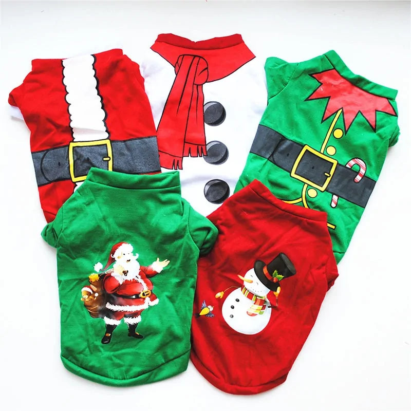 Cotton Christmas Pet Clothes - The Pet Spot