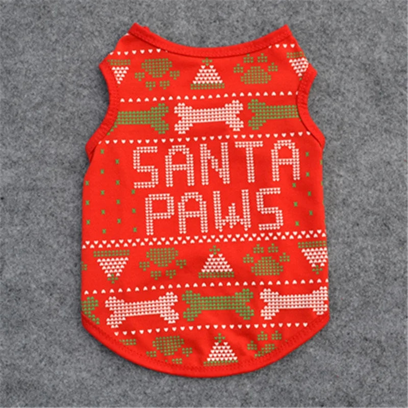 Cotton Christmas Pet Clothes - The Pet Spot